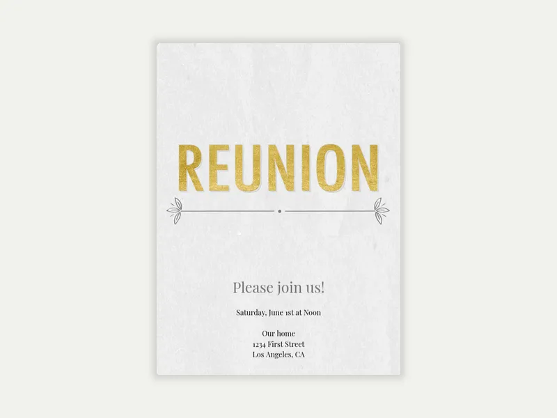 Reunion invitation - reunions - Invitation