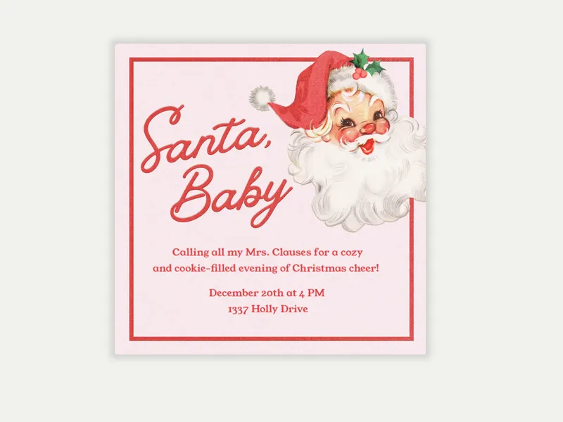 Rosy Cheeks Invitation free template design