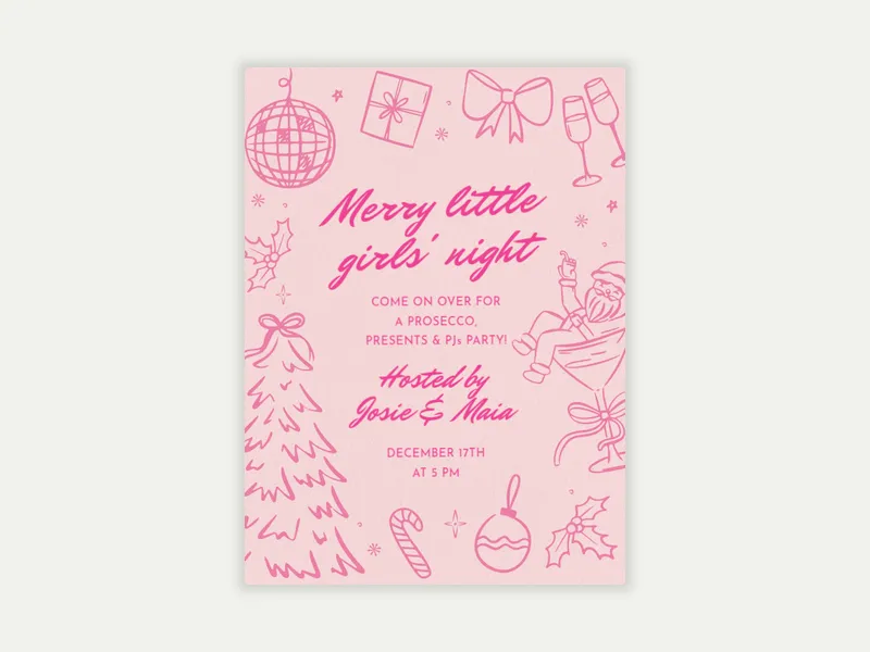 Rosy Holidays Invitation free template design