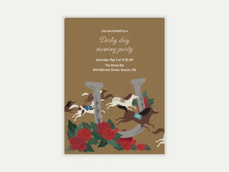 Rosy Race - derby_day - Invitation