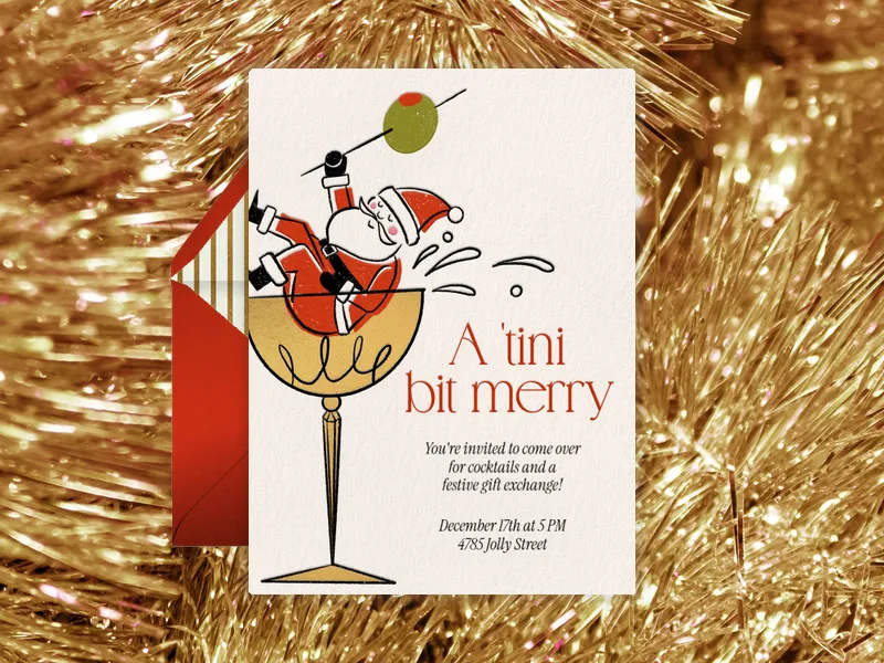 Santa Spritz Invitation premium template design