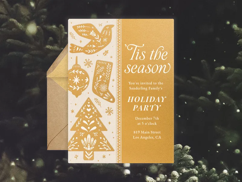 Season’s Symbols Invitation premium template design