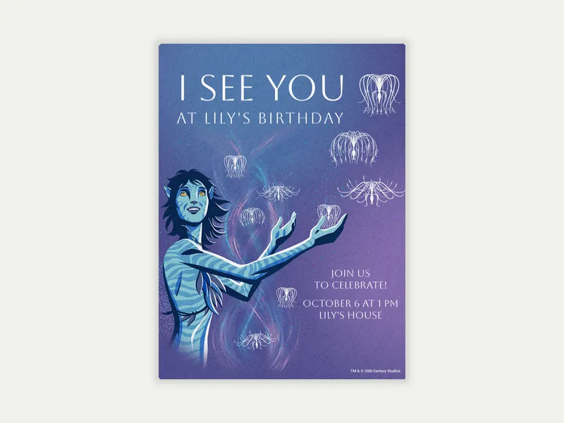 Avatar: See & Be Seen Invitation free template design