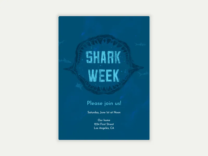 Shark Jaw - viewing_party - Invitation