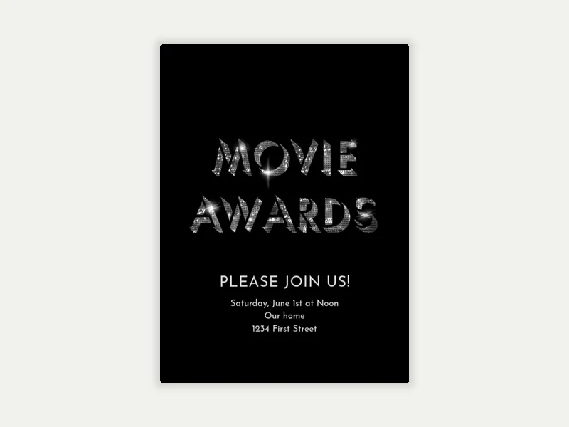 Shimmering Sequins Invitation free template design