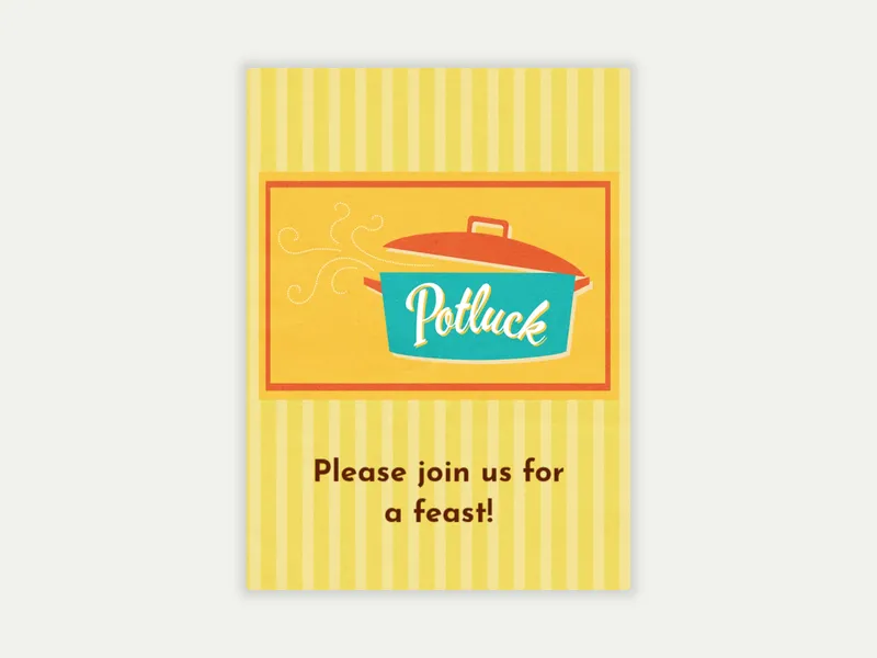 Simple Potluck - potluck - Invitation
