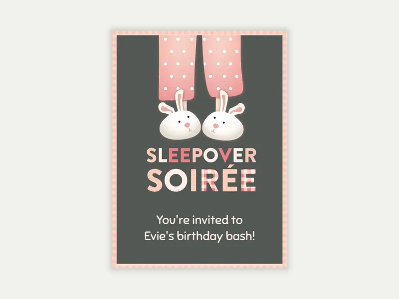 Sleep Over Soiree Invitation free template design