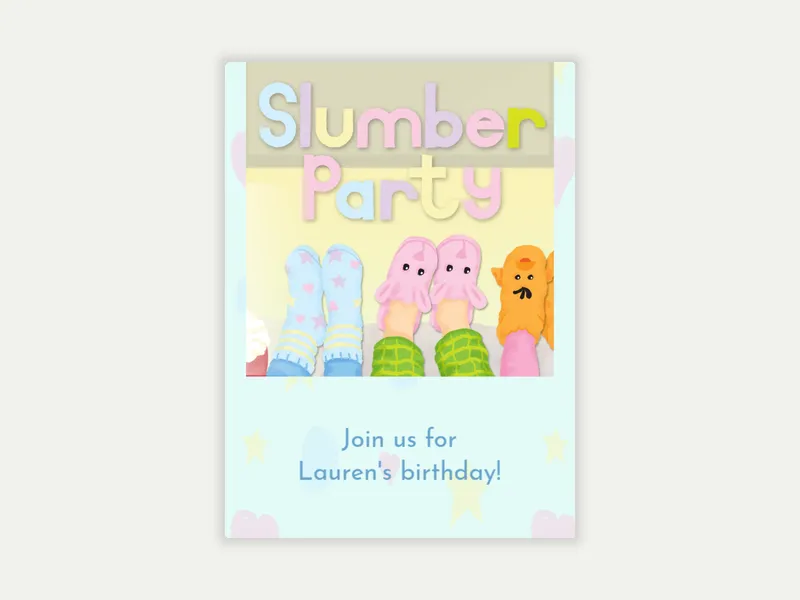 Slumber Party Slippers - featured - Invitation