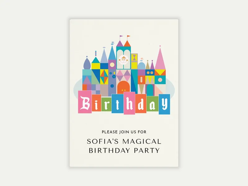 Small Fantasy Castle Birthday - popular_characters - Invitation