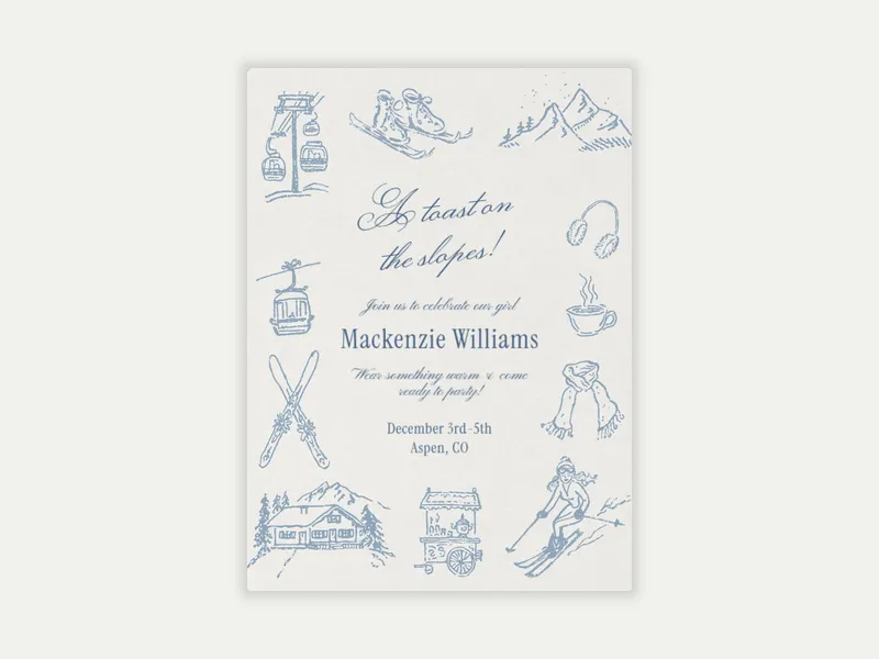 Snowy Chalet Invitation free template design