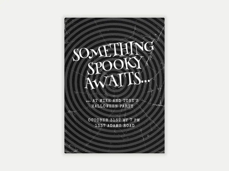 Something Spooky Invitation free template design