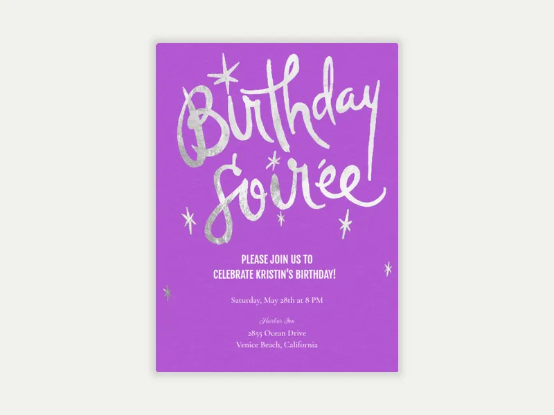 Special Soiree Invitation free template design