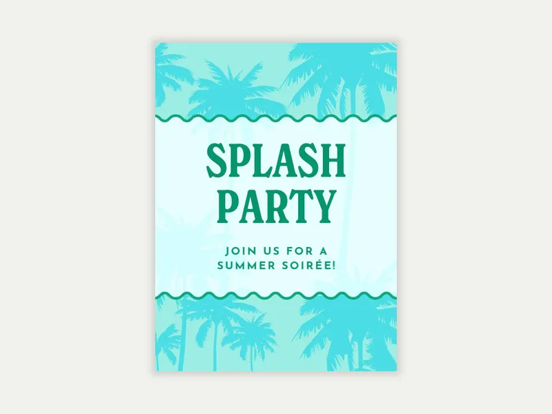 Splash Party Invitation free template design