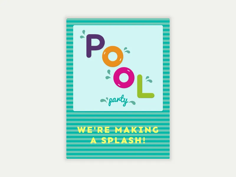 Splashy Invitation free template design