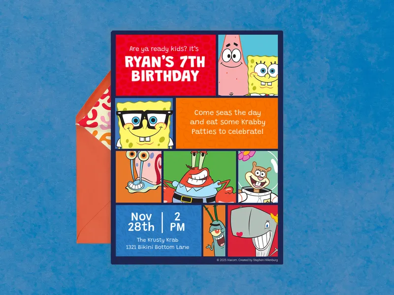 SpongeBob SquarePants™: Portraits of Fun - spongebob_squarepants - Invitation