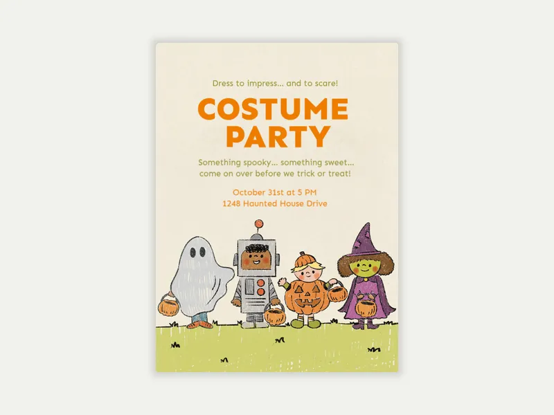 Spooky Sweeties Invitation free template design