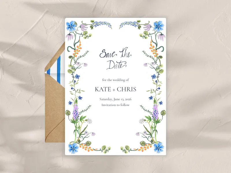 Spring Floral - Save the Date premium template design