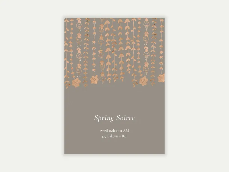 Spring Canopy Invitation free template design