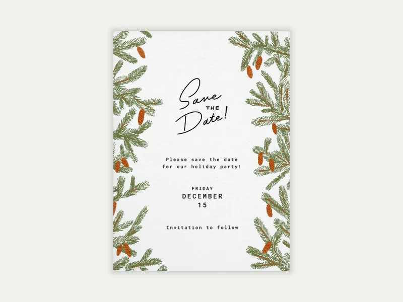 Spruce Branches - Save the Date - business_save_the_date - Invitation
