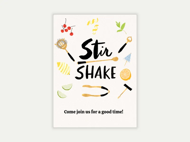 Stir and Shake - cocktail_party - Invitation