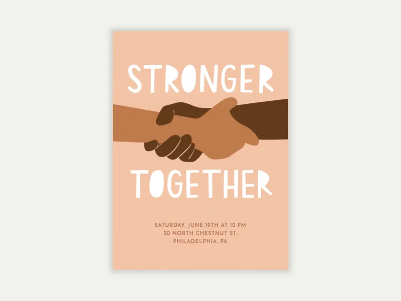 Stronger Together - activism - Invitation