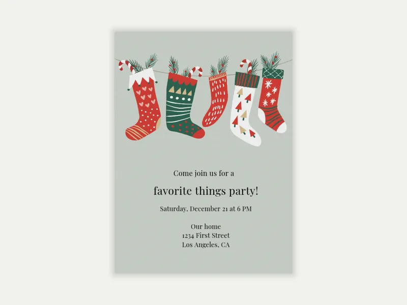 Stuff a Stocking Invitation free template design