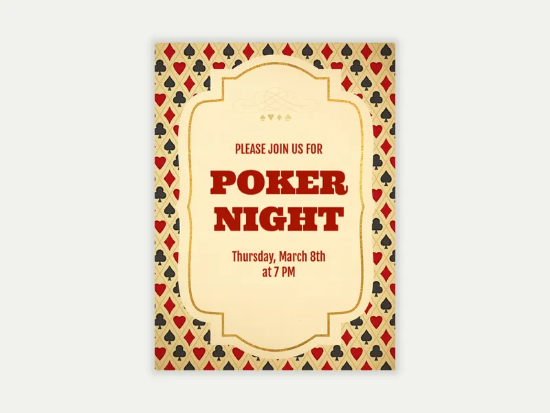 Suits Invitation free template design