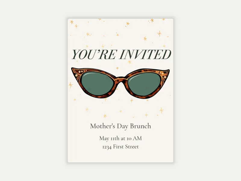 Sunglasses Invitation free template design
