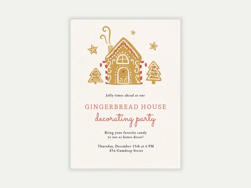 Sweet Ginger Invitation free template design