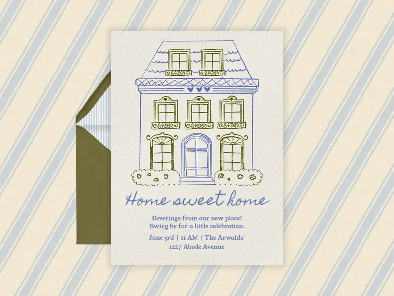 Sweet Home Invitation premium template design