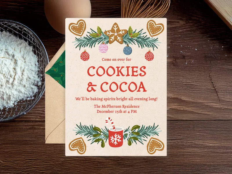 Sweet Pine Invitation premium template design