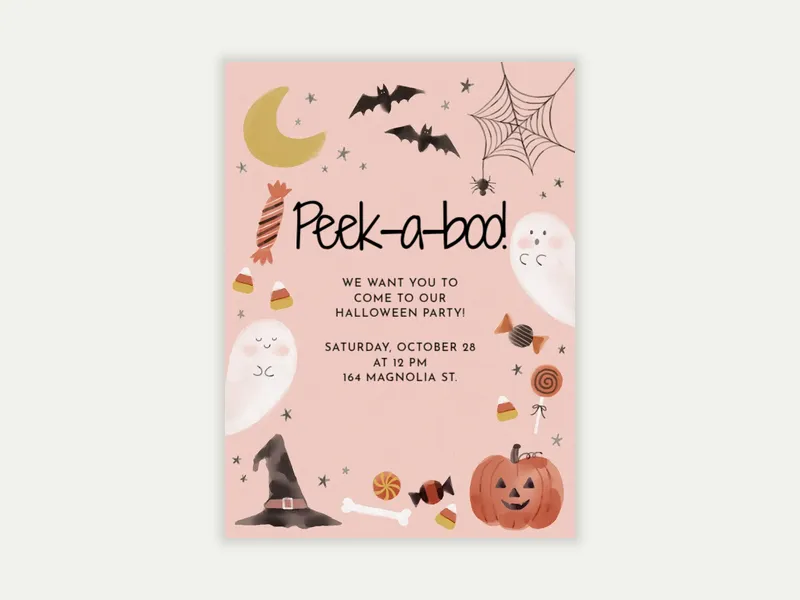 Sweet, Not Scary - halloween - Invitation