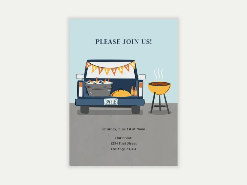 Tailgate Truck - tailgating - Invitation
