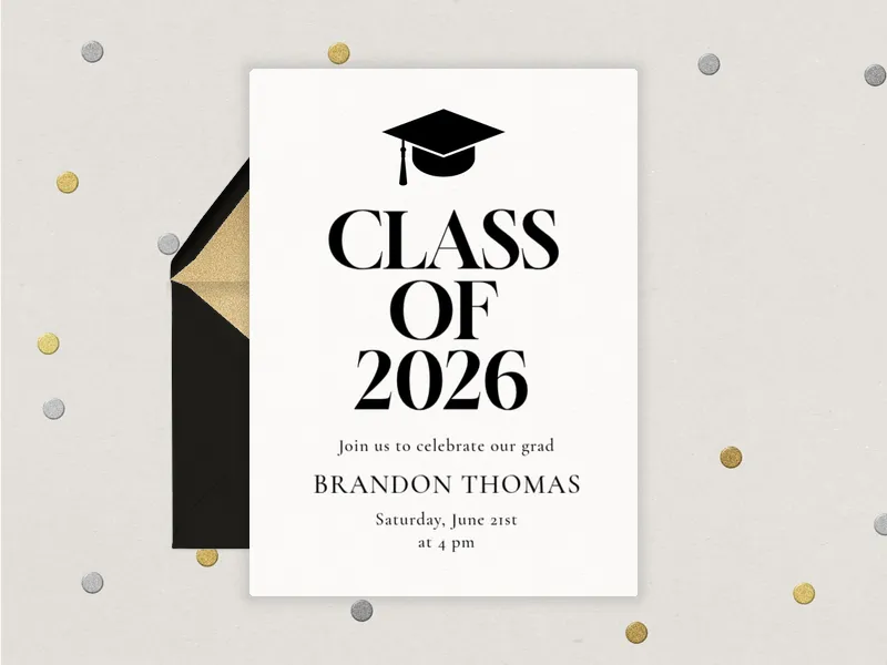 Tassel Turned Invitation premium template design