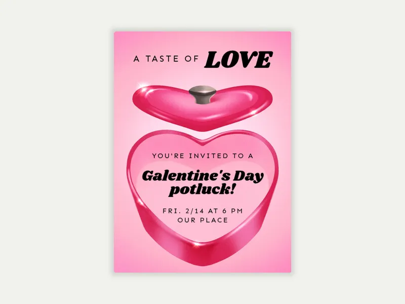 Taste of Love Invitation free template design