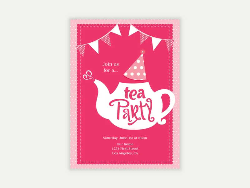 Tea Party in Pink - featured - Invitation