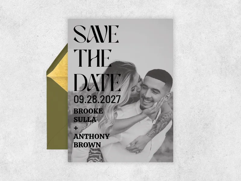 The Big Date - Save the Date (Photo) premium template design