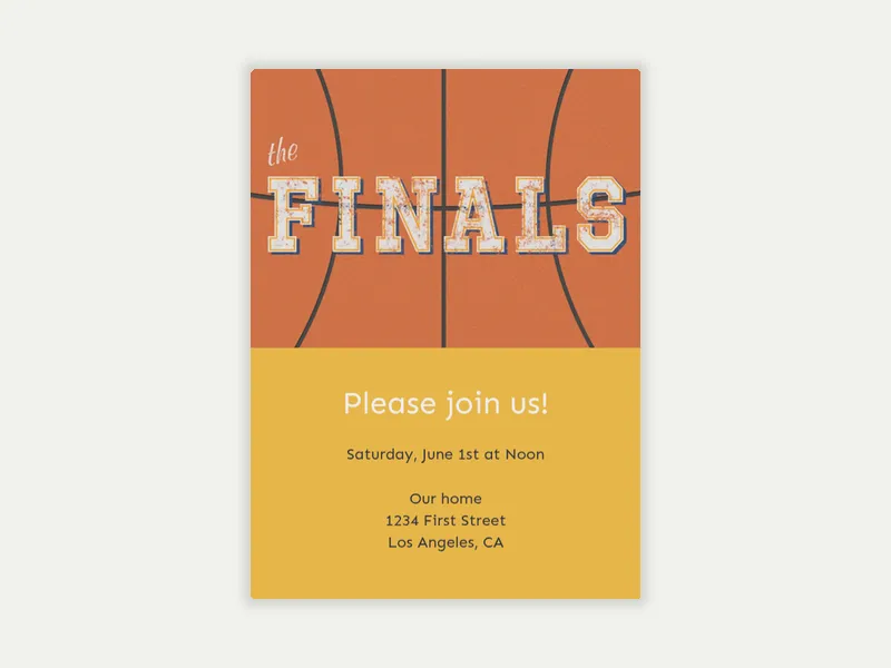The Finals Invitation free template design