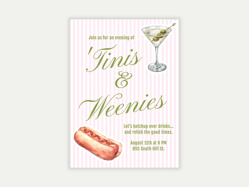 Tini Time Invitation free template design