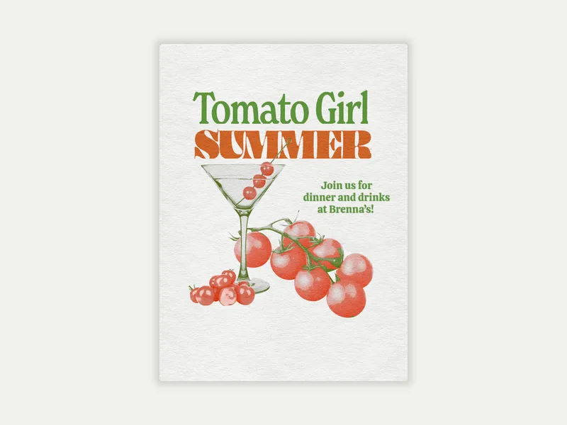 Tomato Season Invitation free template design