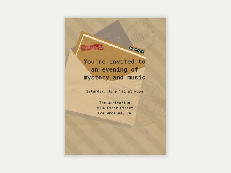 Top Secret - featured - Invitation