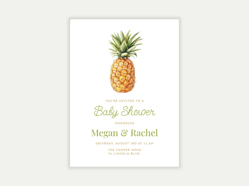 Totally Tropic Invitation free template design