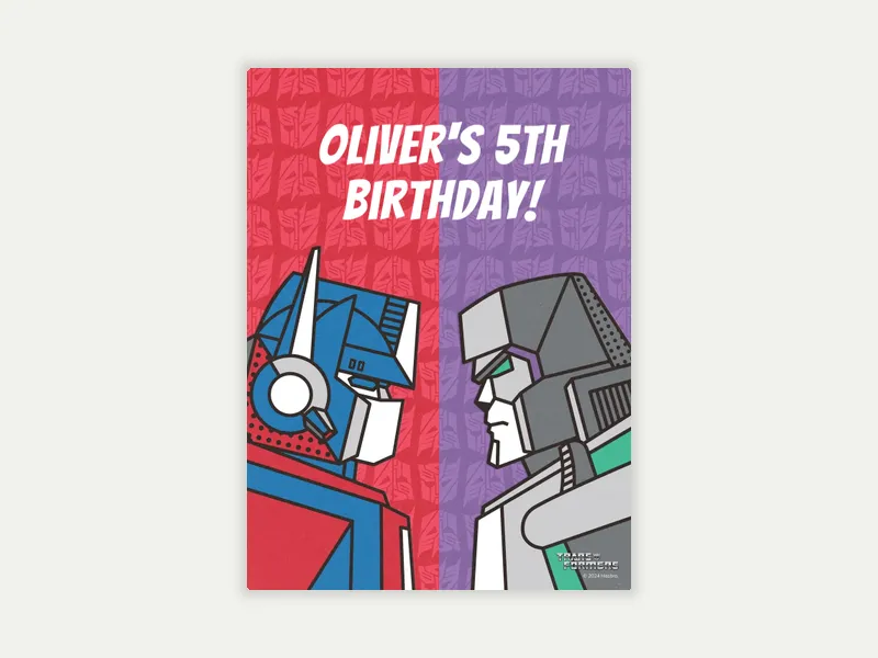 Transformers: Robots in Disguise - transformers - Invitation