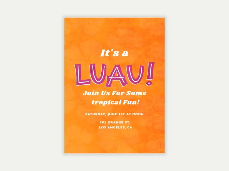 Tropical Luau - featured - Invitation