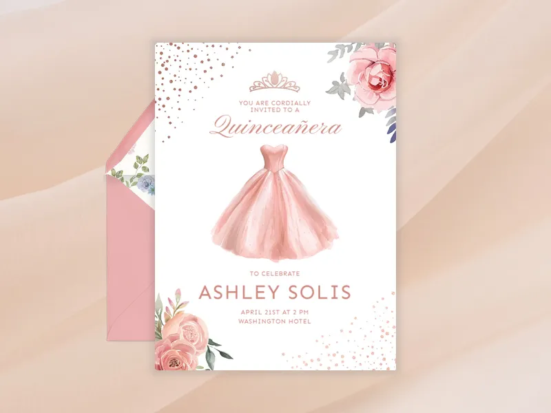 Twinkling Tiara - quinceanera - Invitation