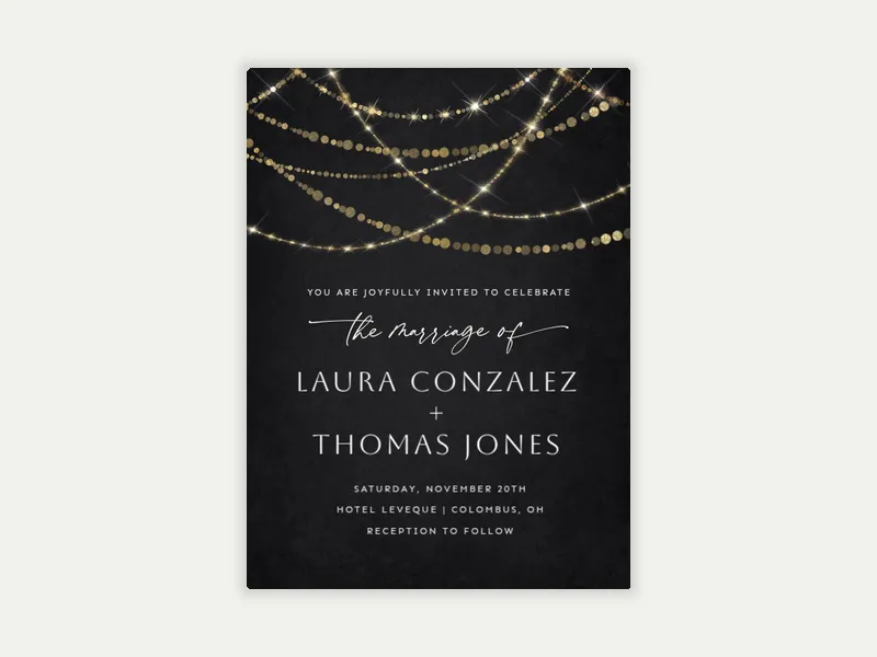 Twinkly Nights - vow_renewal - Invitation