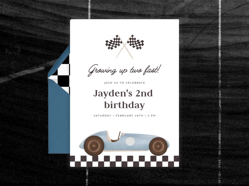 Two-Fast Invitation premium template design