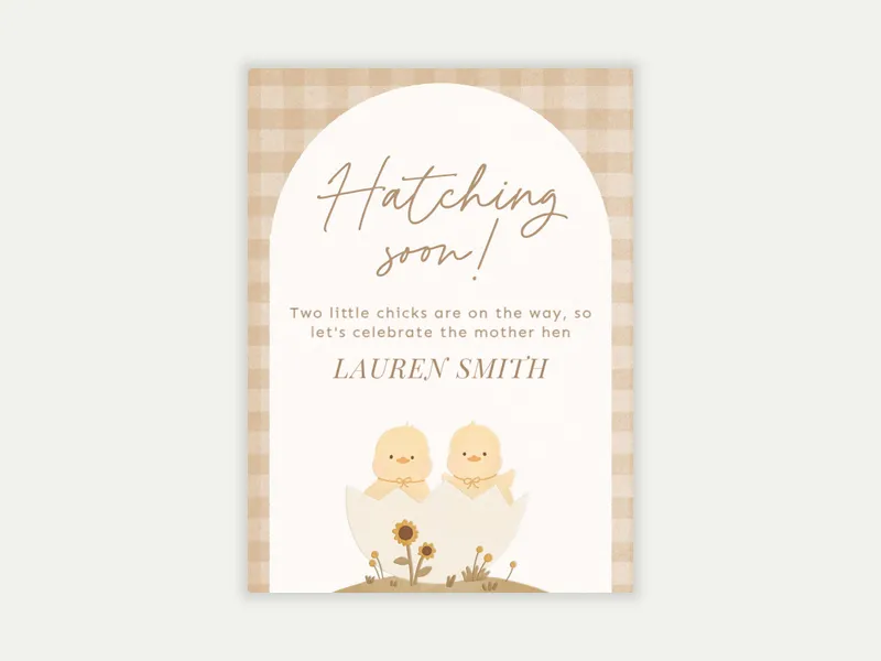 Two Little Chicks - twins_shower - Invitation