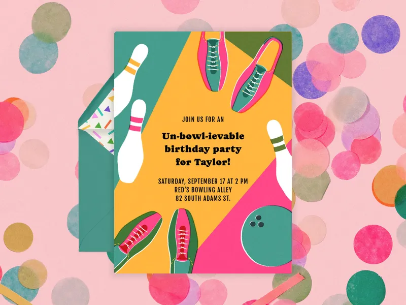 Unbowlievable Bowling Party - featured - Invitation