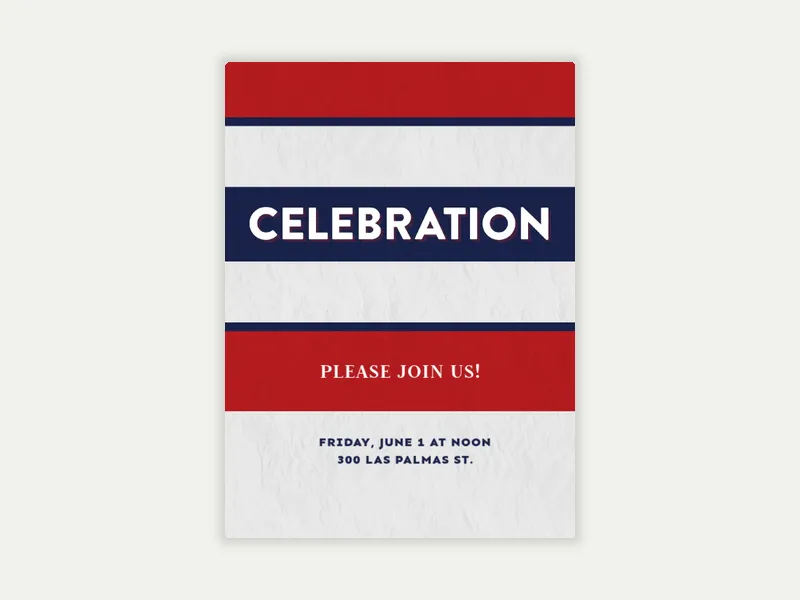 USA Celebration Invitation free template design
